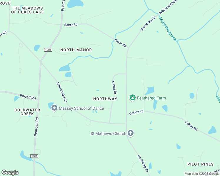 map of restaurants, bars, coffee shops, grocery stores, and more near 3541 North Way Drive in Zebulon