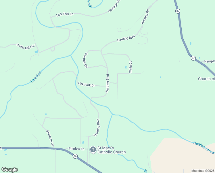 map of restaurants, bars, coffee shops, grocery stores, and more near Harding Boulevard in Mountain View