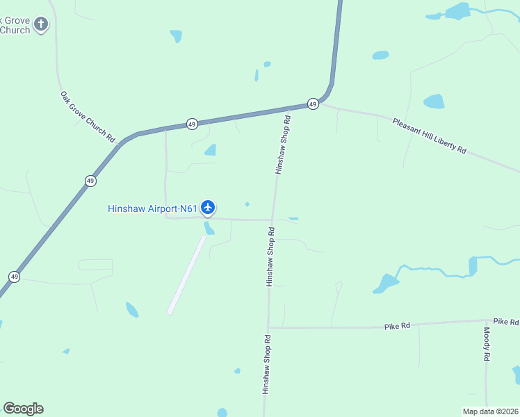 map of restaurants, bars, coffee shops, grocery stores, and more near 8169 Hinshaw Shop Road in Liberty