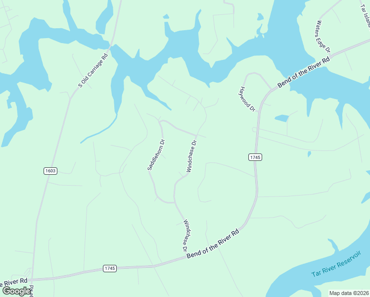 map of restaurants, bars, coffee shops, grocery stores, and more near 6424 Windchase Drive in Rocky Mount