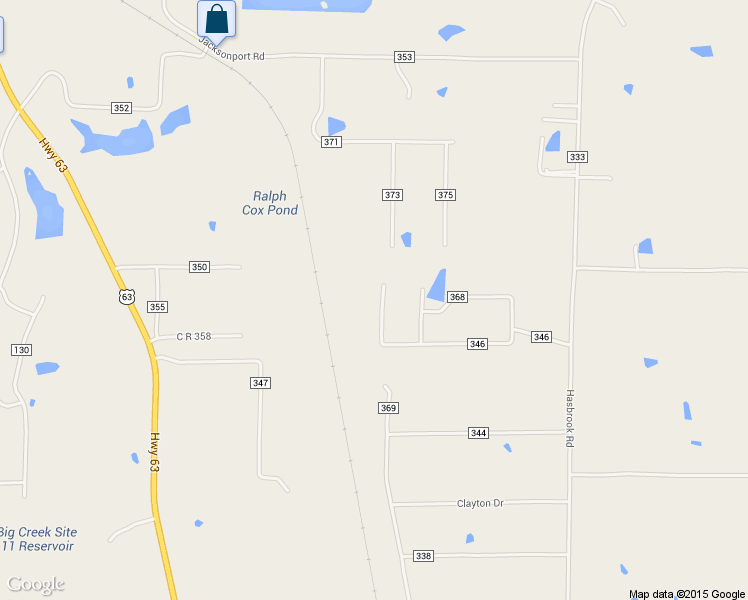 map of restaurants, bars, coffee shops, grocery stores, and more near 581 County Road 346 in Jonesboro