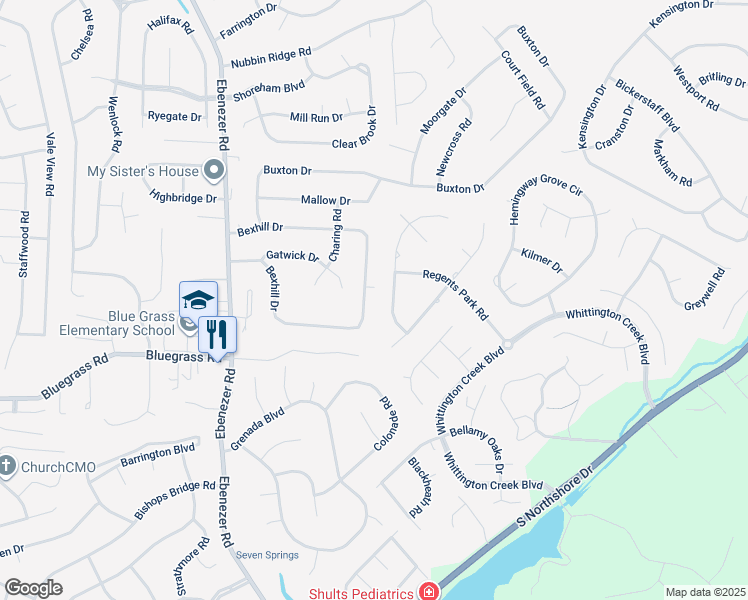 map of restaurants, bars, coffee shops, grocery stores, and more near 1522 Bexhill Drive in Knoxville