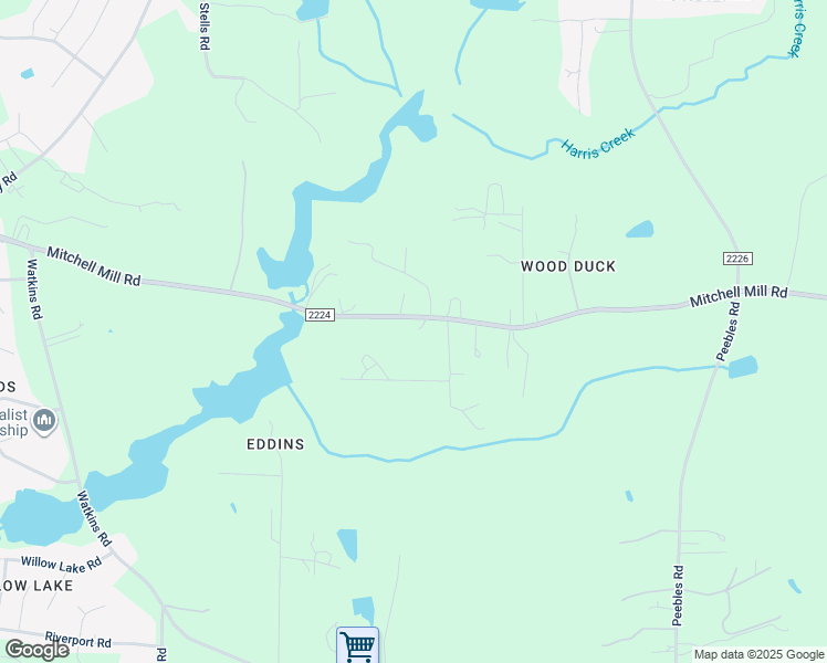 map of restaurants, bars, coffee shops, grocery stores, and more near 4712 Mitchell Mill Road in Wake Forest