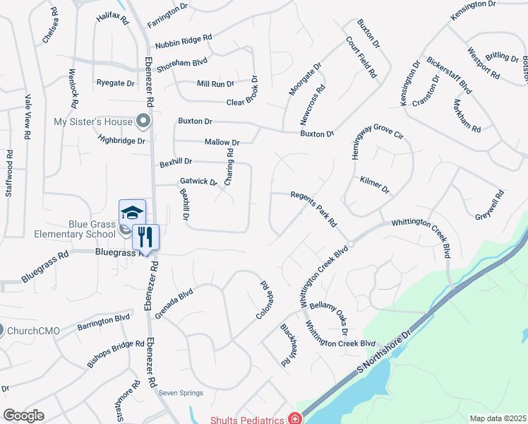 map of restaurants, bars, coffee shops, grocery stores, and more near 1522 Bexhill Drive in Knoxville