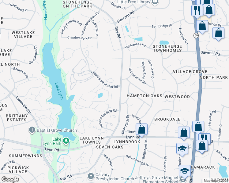 map of restaurants, bars, coffee shops, grocery stores, and more near 3100 Summit Cove in Raleigh
