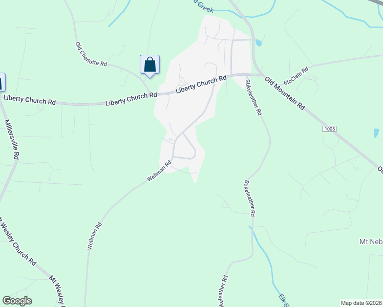 map of restaurants, bars, coffee shops, grocery stores, and more near 110 Manor Lane in Hiddenite