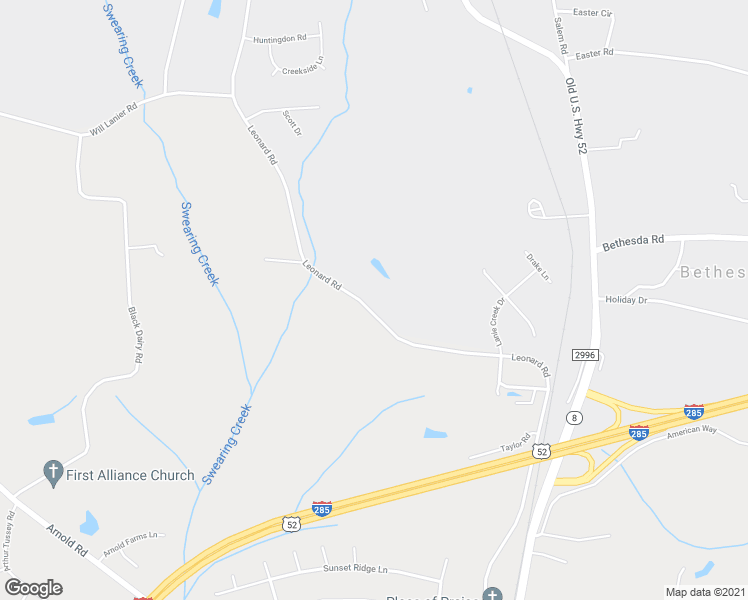 map of restaurants, bars, coffee shops, grocery stores, and more near 2214 Leonard Road in Lexington