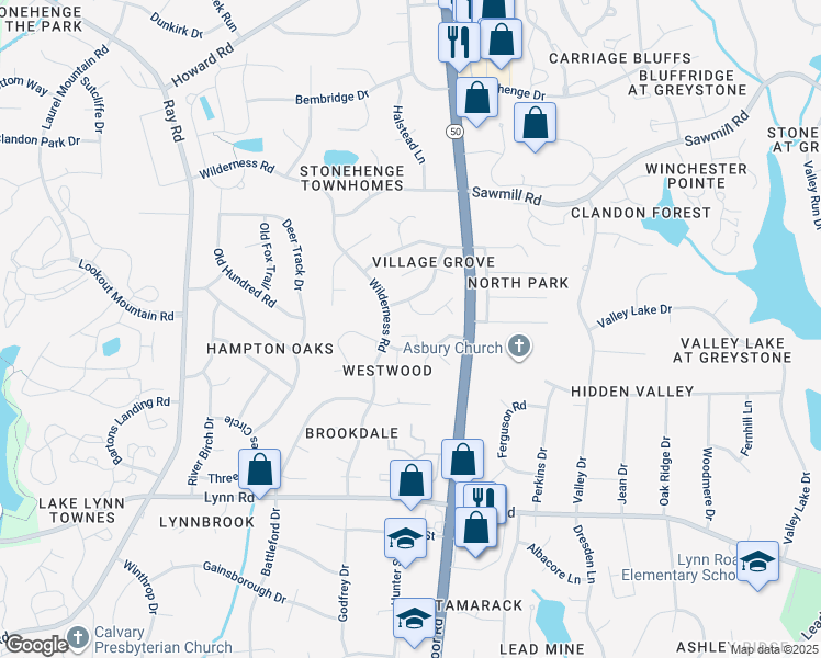 map of restaurants, bars, coffee shops, grocery stores, and more near 6816 Fairpoint Court in Raleigh