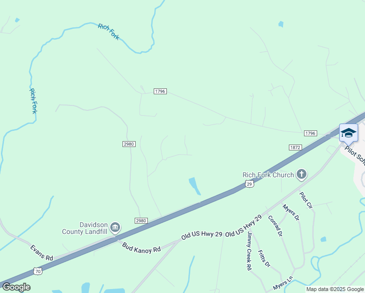map of restaurants, bars, coffee shops, grocery stores, and more near 285 Brook Drive in Thomasville