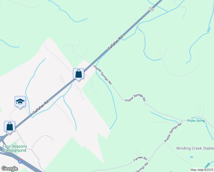 map of restaurants, bars, coffee shops, grocery stores, and more near 138 Poplar Springs Road in Kingston
