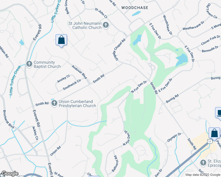 map of restaurants, bars, coffee shops, grocery stores, and more near 510 Augusta National Way in Knoxville