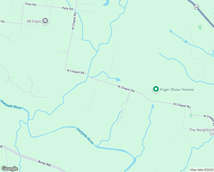 map of restaurants, bars, coffee shops, grocery stores, and more near 4348 North Chapel Road in Franklin