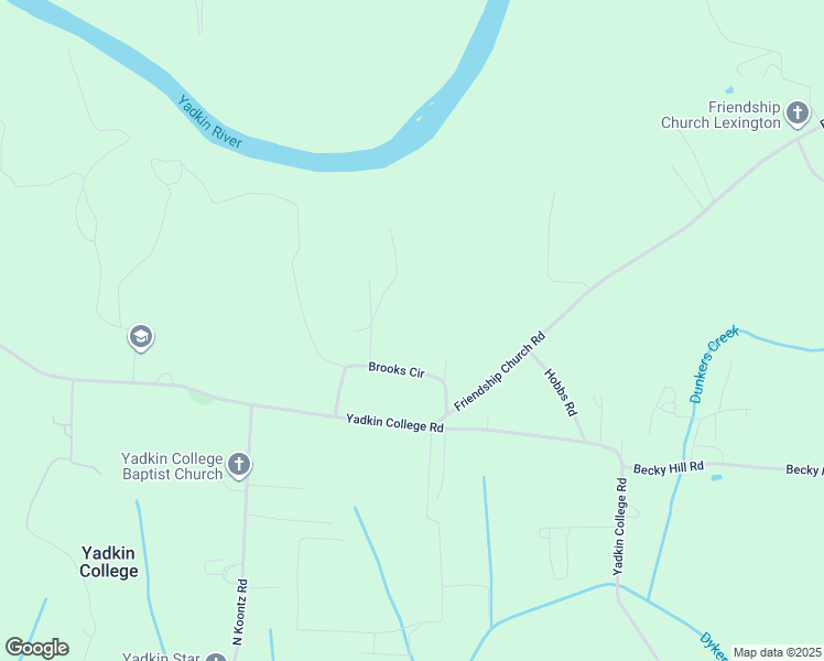 map of restaurants, bars, coffee shops, grocery stores, and more near Brooks Circle in Lexington