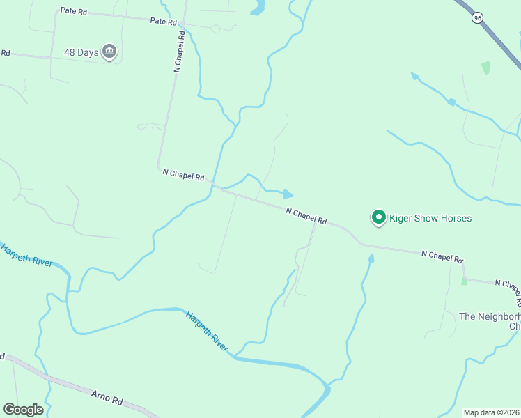 map of restaurants, bars, coffee shops, grocery stores, and more near 4348 North Chapel Road in Franklin