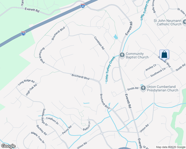 map of restaurants, bars, coffee shops, grocery stores, and more near 12717 Jarmann Road in Knoxville