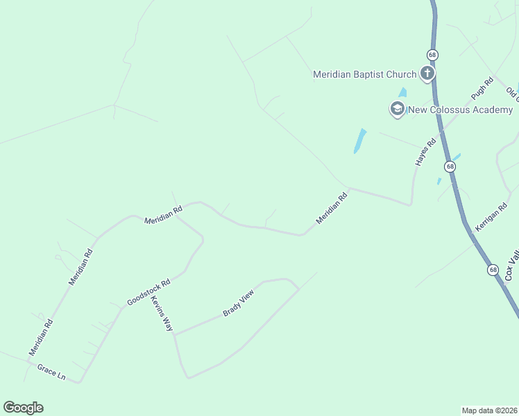 map of restaurants, bars, coffee shops, grocery stores, and more near 377 Meridian Road in Crossville