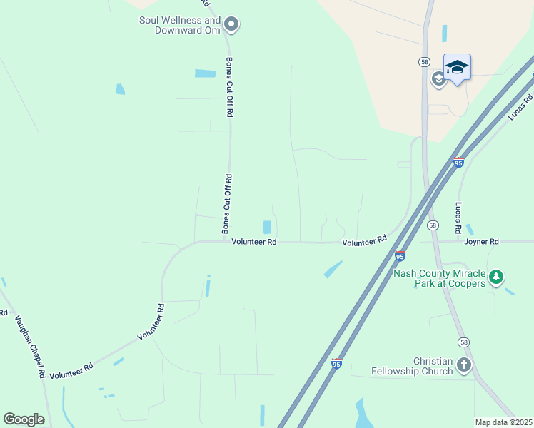 map of restaurants, bars, coffee shops, grocery stores, and more near 3040 Volunteer Road in Elm City