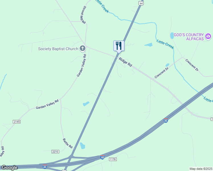 map of restaurants, bars, coffee shops, grocery stores, and more near 4529 U.S. 64 in Mocksville