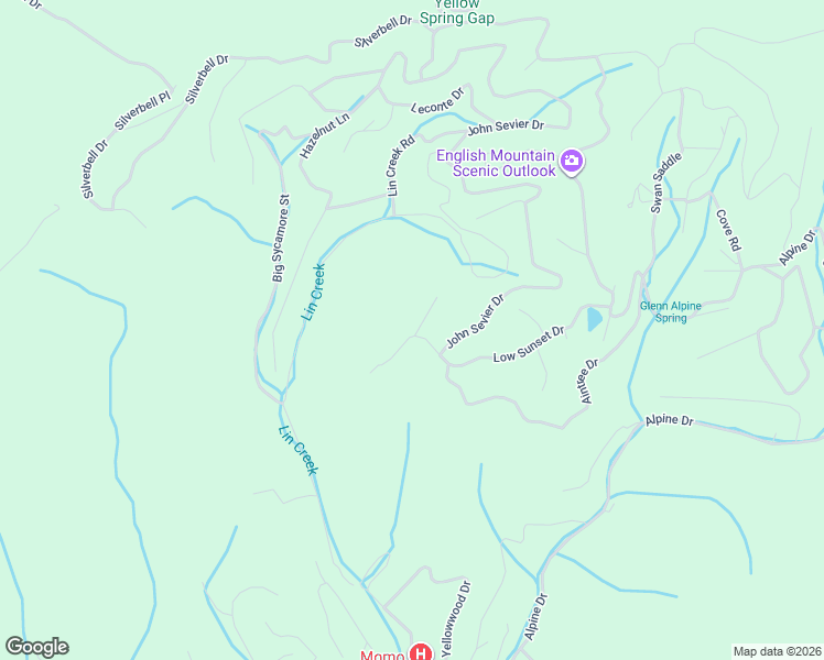 map of restaurants, bars, coffee shops, grocery stores, and more near 1154 Chestnut Ridge Court in Sevierville