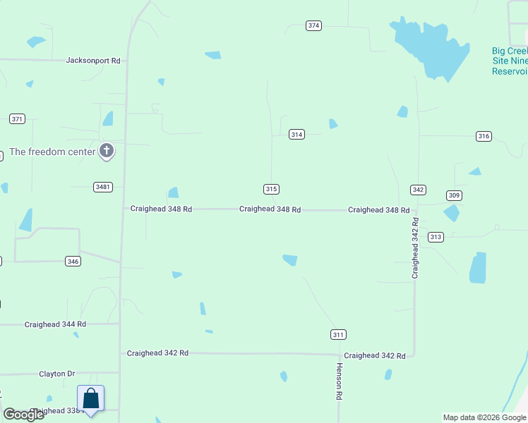 map of restaurants, bars, coffee shops, grocery stores, and more near 107 County Road 348 in Bono