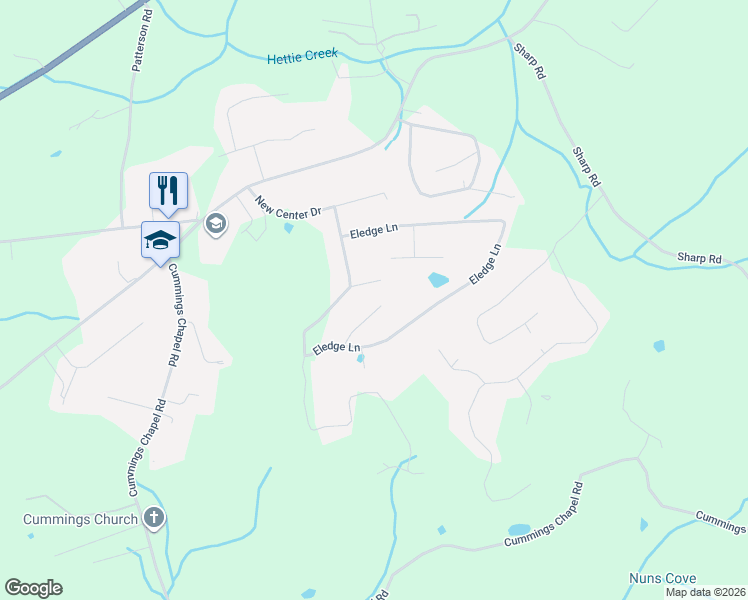 map of restaurants, bars, coffee shops, grocery stores, and more near 2810 Eledge View Lane in Sevierville