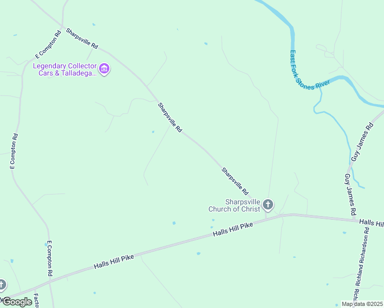 map of restaurants, bars, coffee shops, grocery stores, and more near 5040 Sharpsville Road in Murfreesboro