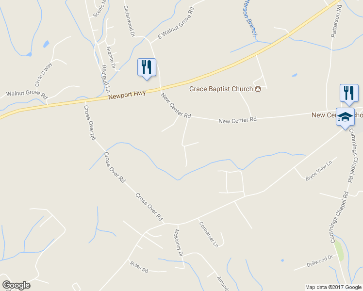 map of restaurants, bars, coffee shops, grocery stores, and more near 156 Manning Ridge Road in Sevierville