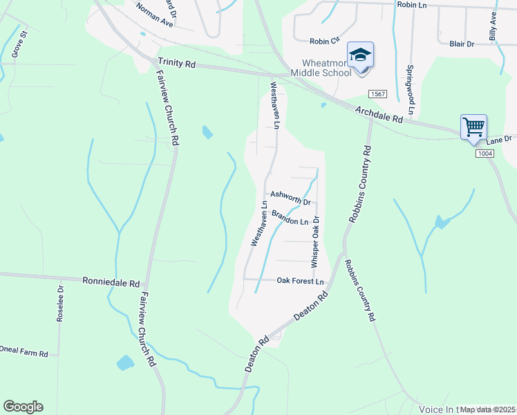map of restaurants, bars, coffee shops, grocery stores, and more near 4908 Westhaven Lane in Trinity