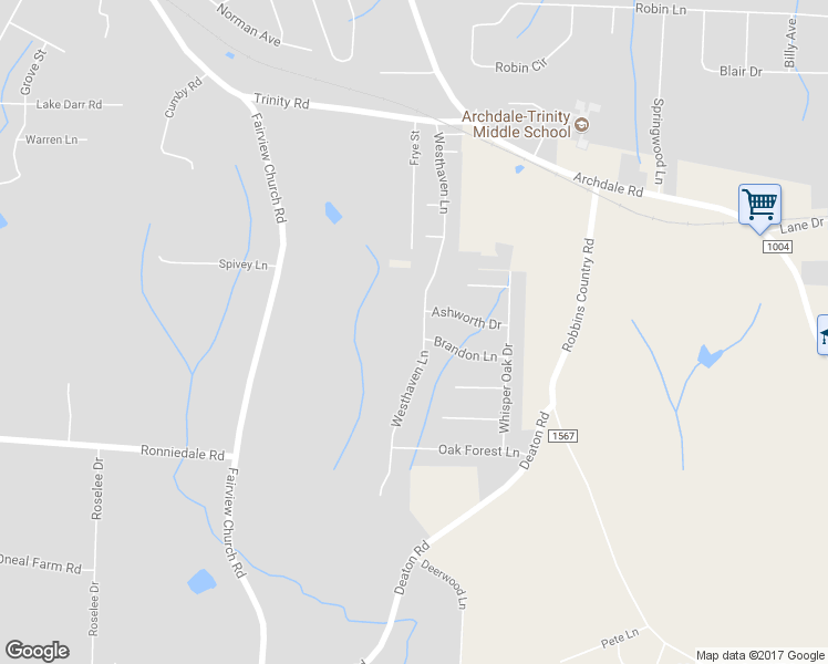 map of restaurants, bars, coffee shops, grocery stores, and more near 4908 Westhaven Lane in Trinity