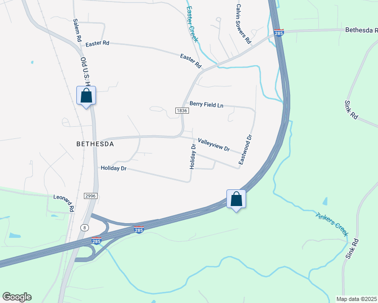 map of restaurants, bars, coffee shops, grocery stores, and more near 400 Holiday Drive in Lexington