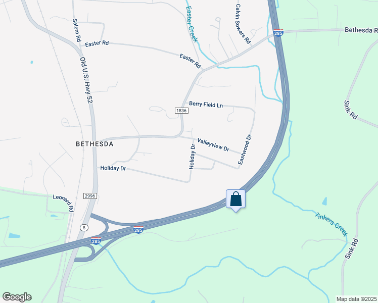 map of restaurants, bars, coffee shops, grocery stores, and more near 400 Holiday Drive in Lexington
