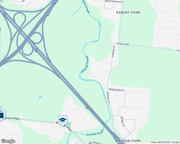 map of restaurants, bars, coffee shops, grocery stores, and more near 3309 Deerchase Circle in Murfreesboro
