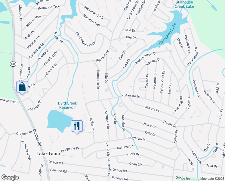 map of restaurants, bars, coffee shops, grocery stores, and more near 4041 Kila Drive in Crossville