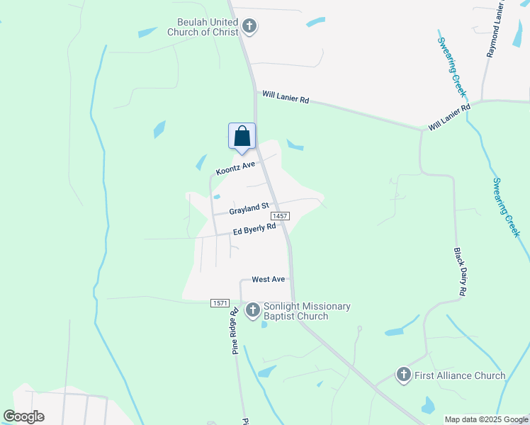 map of restaurants, bars, coffee shops, grocery stores, and more near Grayland Street in Davidson County