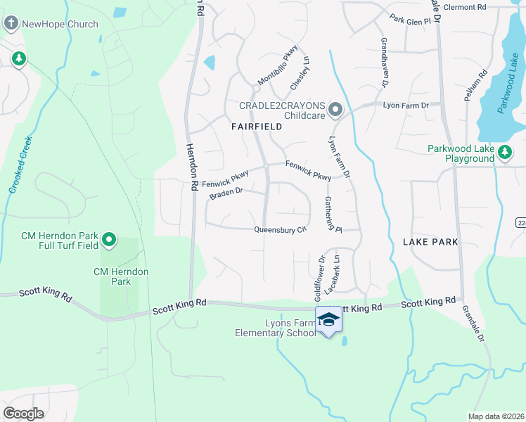 map of restaurants, bars, coffee shops, grocery stores, and more near 7904 Rosemont Parkway in Durham