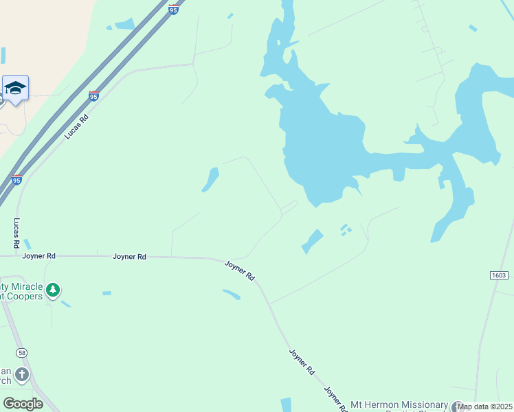 map of restaurants, bars, coffee shops, grocery stores, and more near Joyner Road in Elm City
