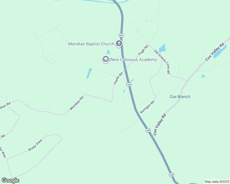 map of restaurants, bars, coffee shops, grocery stores, and more near 187 Hayes Road in Crossville