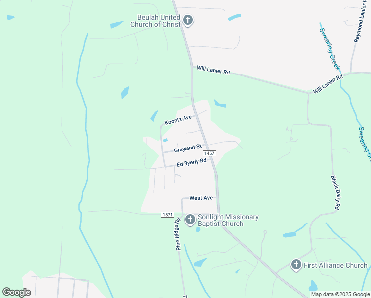 map of restaurants, bars, coffee shops, grocery stores, and more near Grayland Street in Davidson County