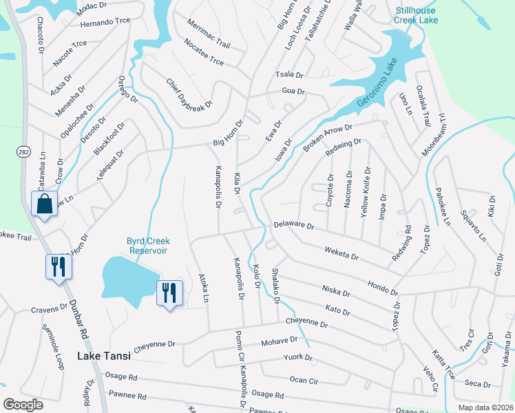 map of restaurants, bars, coffee shops, grocery stores, and more near 4041 Kila Drive in Crossville