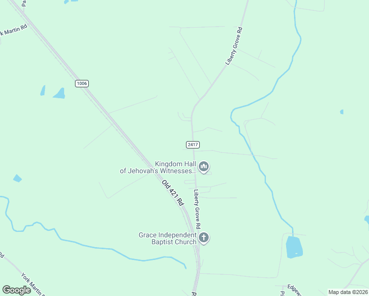 map of restaurants, bars, coffee shops, grocery stores, and more near 4875 Liberty Grove Road in Liberty