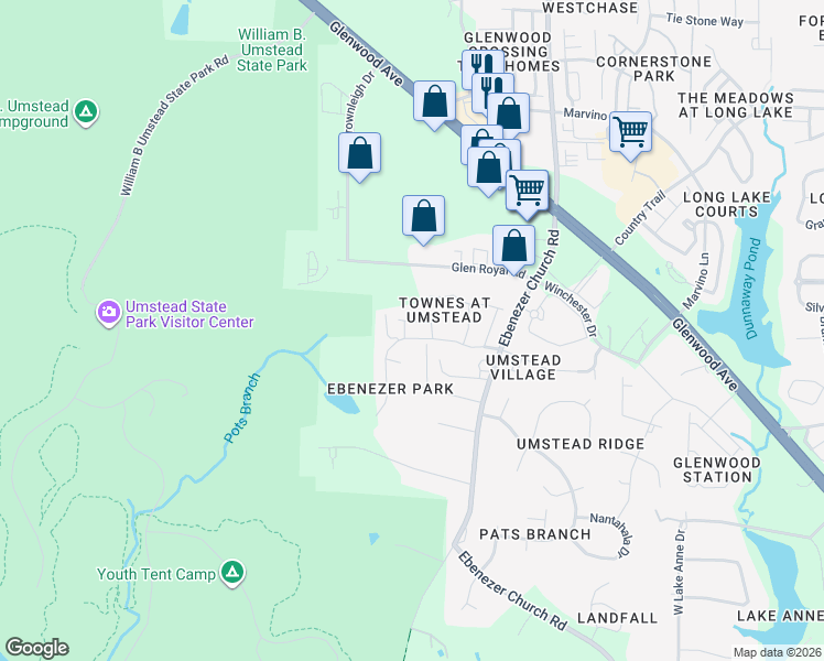 map of restaurants, bars, coffee shops, grocery stores, and more near 8008 Jessamine Way in Raleigh