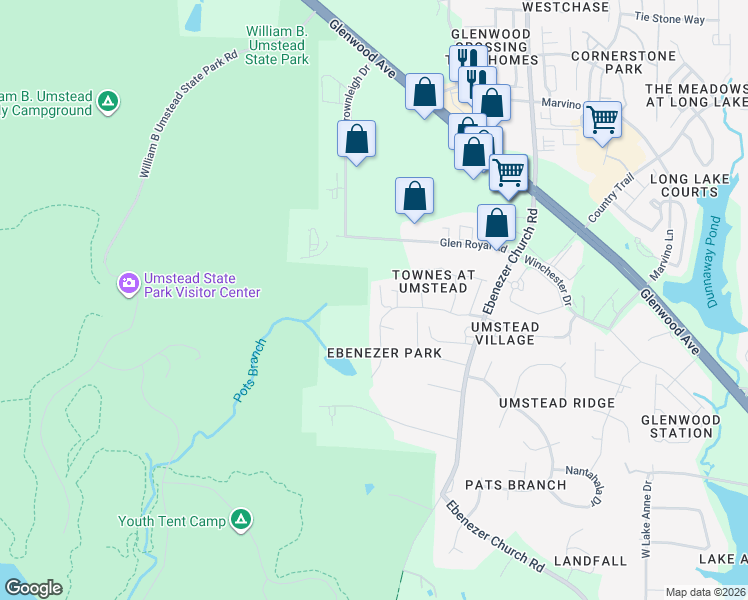 map of restaurants, bars, coffee shops, grocery stores, and more near 8008 Jessamine Way in Raleigh