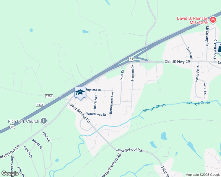 map of restaurants, bars, coffee shops, grocery stores, and more near 1803 Augusta Drive in Thomasville