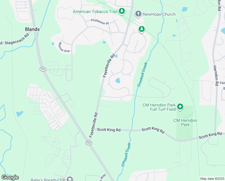 map of restaurants, bars, coffee shops, grocery stores, and more near 106 Swift Creek Crossing in Durham