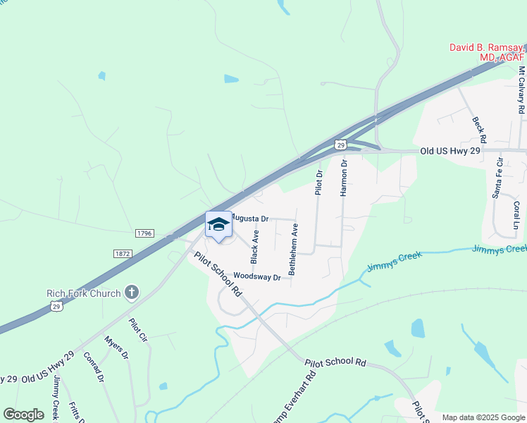 map of restaurants, bars, coffee shops, grocery stores, and more near 1812 Augusta Drive in Thomasville