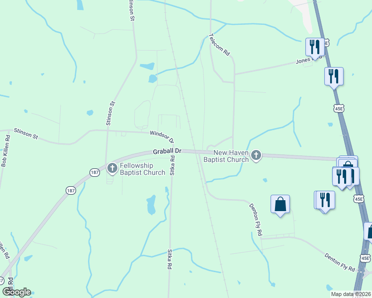 map of restaurants, bars, coffee shops, grocery stores, and more near 5882 Graball Drive in Milan