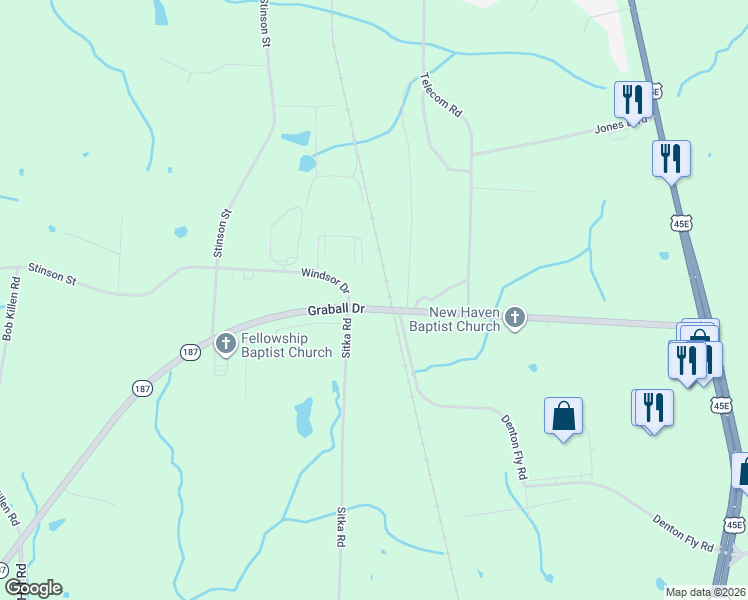 map of restaurants, bars, coffee shops, grocery stores, and more near 5882 Graball Drive in Milan