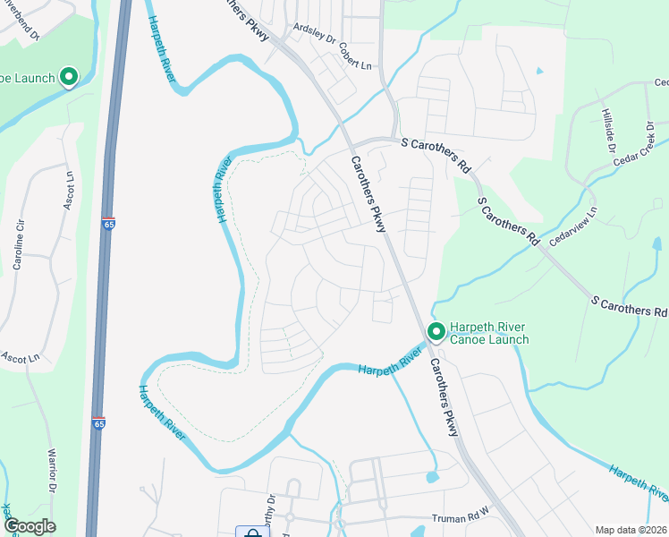 map of restaurants, bars, coffee shops, grocery stores, and more near 5049 Laughing Brook Lane in Franklin