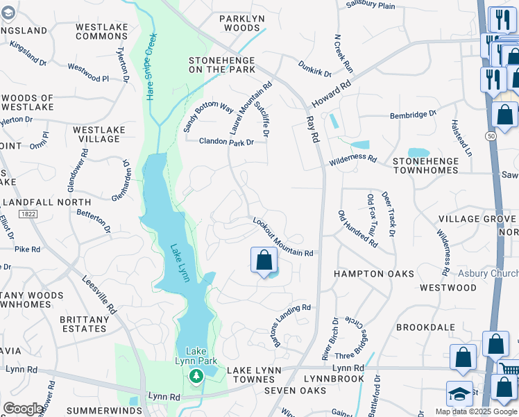 map of restaurants, bars, coffee shops, grocery stores, and more near 3151 Exacta Lane in Raleigh