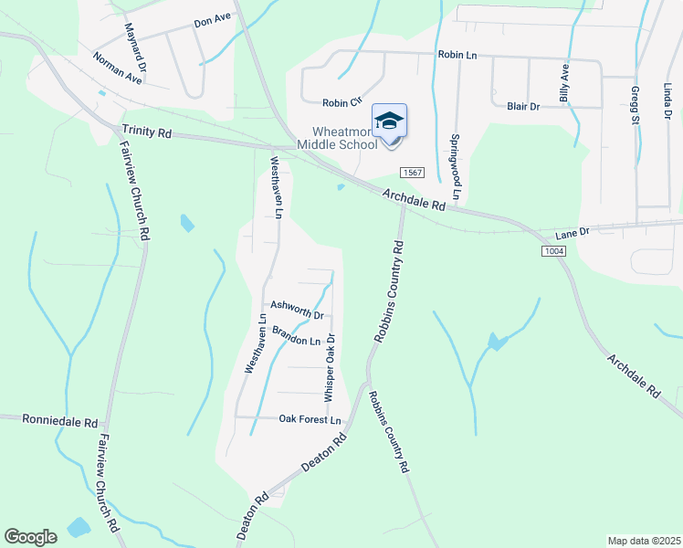 map of restaurants, bars, coffee shops, grocery stores, and more near 4715 Whisper Oak Drive in Trinity